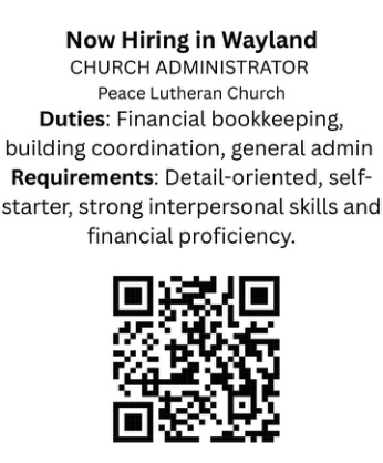 First Parish Church administrator job posting
